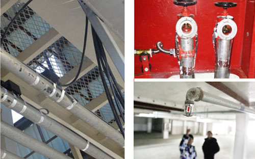 地下車(chē)庫(kù)噴淋系統(tǒng)采用電伴熱管道保溫較合適(圖1)